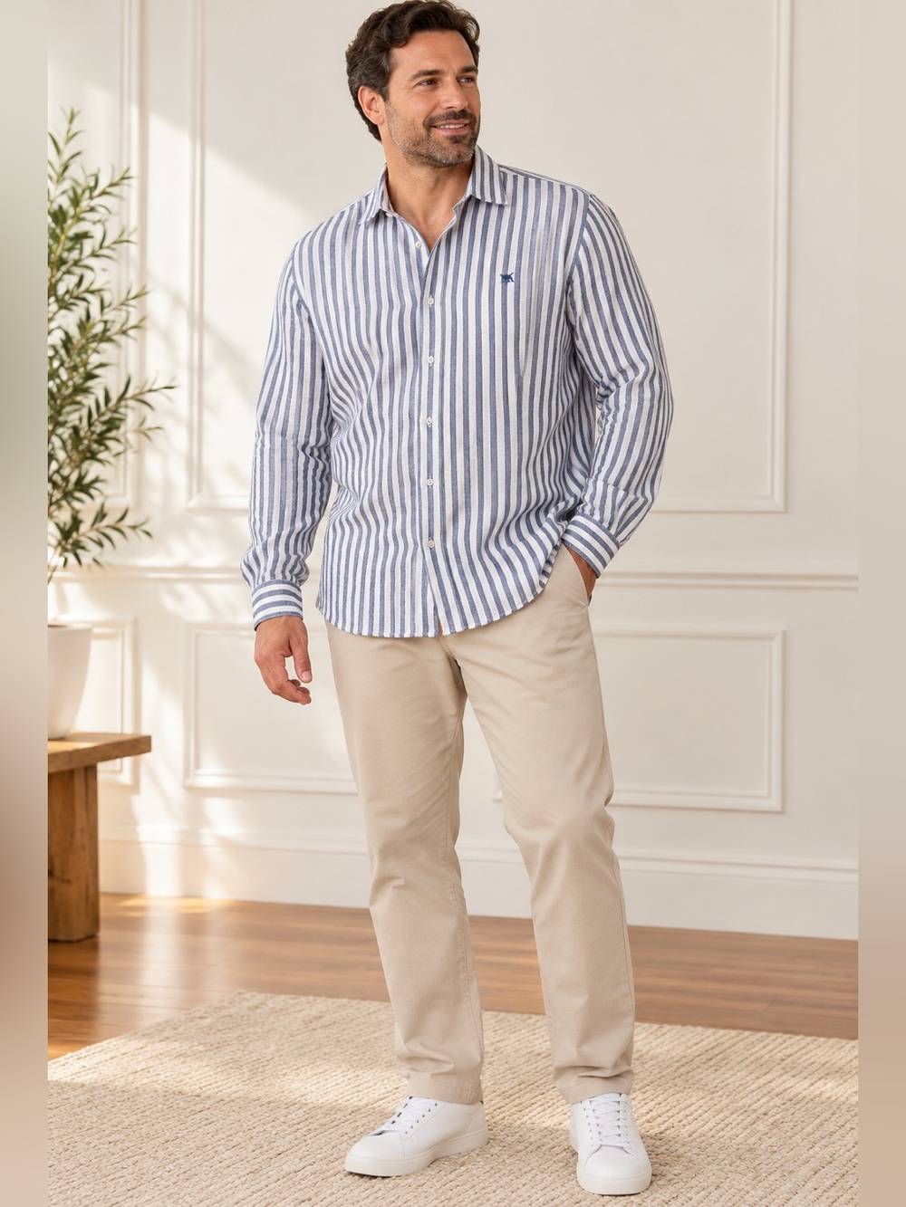 NWT RODD & GUNN SPORTS FIT ITALIAN FABRICS ALBINI 1876 LINEN SHIRT SIZE 3XL